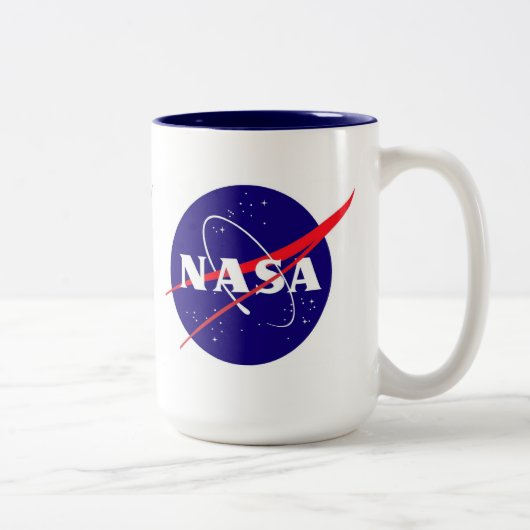 NASA Meatball Logo Tweekleurige Koffiemok (Rechts)