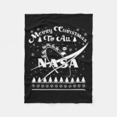 Nasa Merry Christmas To All Ugly Sweater Logo With Fleece Deken (Voorkant)