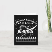 Nasa Merry Christmas To All Ugly Sweater Logo With Kaart (Voorkant)