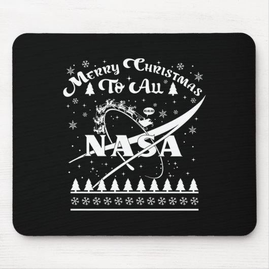 Nasa Merry Christmas To All Ugly Sweater Logo With Muismat (Voorkant)