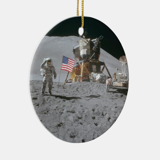 Nasa Moon Landing Apollo 15 Lunar Module Keramisch Ornament (Rechts)