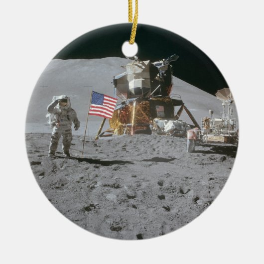 Nasa Moon Landing Apollo 15 Lunar Module Keramisch Ornament (Voorkant)