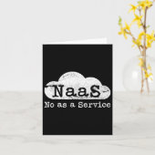 NASA No as a Service Grappige cloud computer nerd Kaart (Gele Bloem)