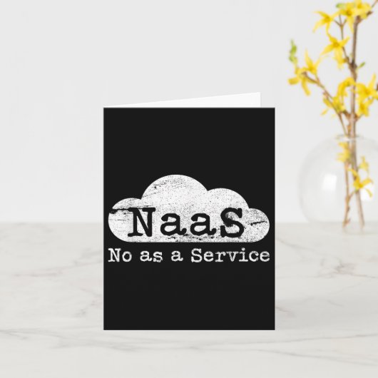 NASA No as a Service Grappige cloud computer nerd Kaart (Gele Bloem)