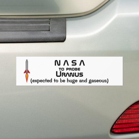 NASA om URANUS Bumpersticker te testen. (Op auto)