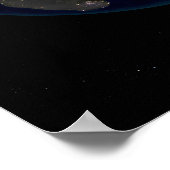 NASA Oostelijk Halfrond Goud en Paars Aarde Poster (Hoek)