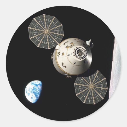 NASA Orion in Lunar Orbit Ronde Sticker (Voorkant)