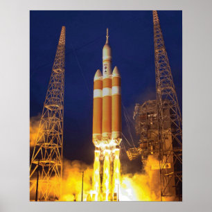 NASA Orion-ruimtevaartuig raketlancering Poster