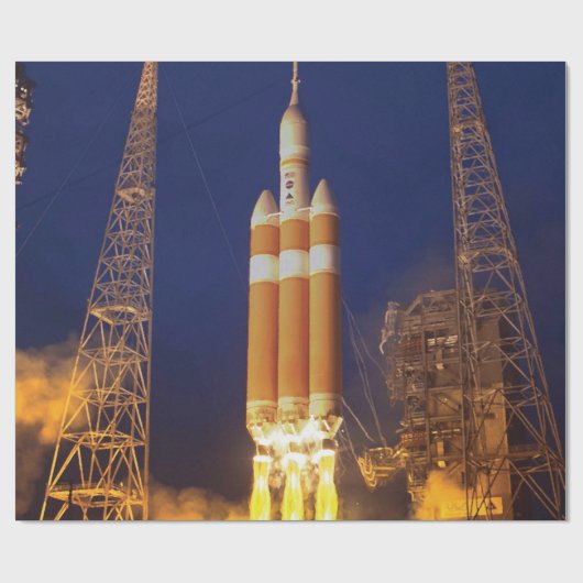 NASA Orion Spacecraft Rocket Launch Cadeaupapier (Vlak)