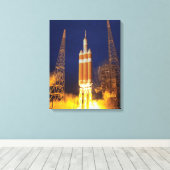 NASA Orion Spacecraft Rocket Launch Canvas Afdruk (Insitu (Houten vloer))