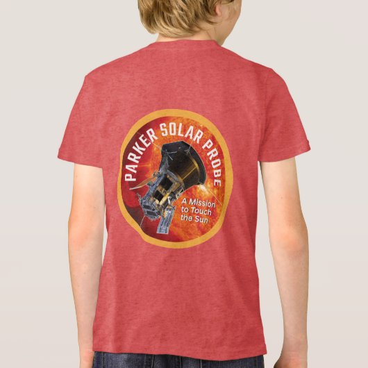NASA Parker Solar Probe Sunburst Red Tri-Blend Shirt (Achterkant)