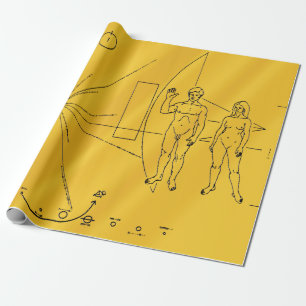 NASA Pioneer 10 ruimtesonde gouden plaquette Cadeaupapier