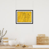 NASA Pioneer 10 Space Probe Gold Plaque Poster (Keuken)