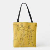 NASA Pioneer 10 Space Probe Gold Plaque Tote Bag (Achterkant)