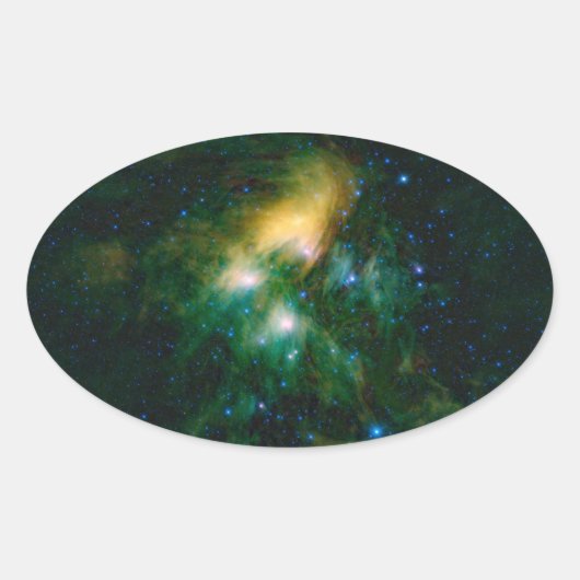 NASA Pleiades Ovale Sticker (Voorkant)