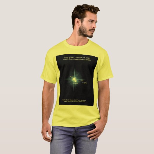 NASA / Pluto / Charon / Nix / Hydra T-shirt (Voorkant volledig)