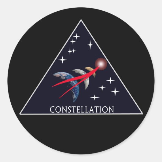 NASA Project Constellation Logo Ronde Sticker (Voorkant)