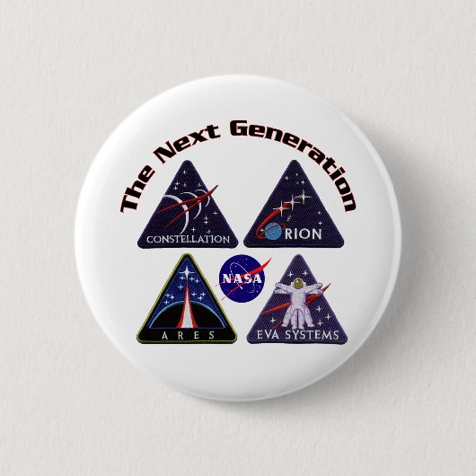NASA projectlogo's Ronde Button 5,7 Cm (Voorkant)