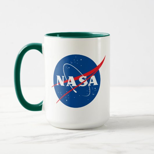 NASA Quesst Logo Supersonic Green Trim Mok (Links)