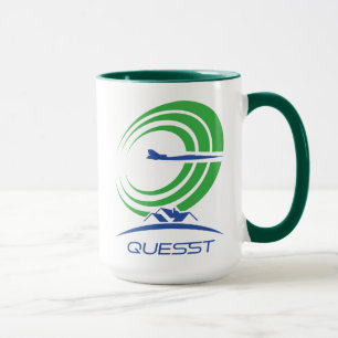 NASA Quesst Logo Supersonic Green Trim Mok