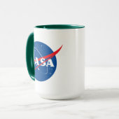 NASA Quesst Logo Supersonic Green Trim Mok (Voorkant links)