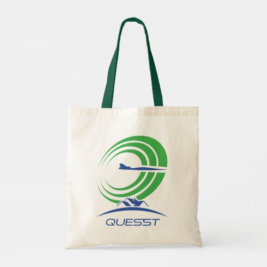 NASA Quesst Logo Supersonic Green Trim Tote Bag (Achterkant)