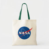 NASA Quesst Logo Supersonic Green Trim Tote Bag (Voorkant)