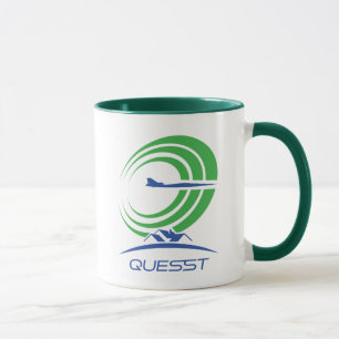 NASA Quest Logo Supersonic Green Trim Coffee Mok