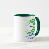 NASA Quest Logo Supersonic Green Trim Coffee Mok (Voorkant rechts)
