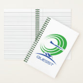 NASA Quest Logo Supersonische Groene Spiraal Notitieboek (Binnen)