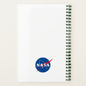 NASA Quest Logo Supersonische Groene Spiraal Notitieboek (Achterkant)