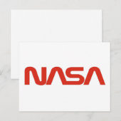 NASA Red Worm Logo Briefkaart (Voorkant / Achterkant)
