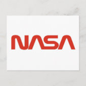 NASA Red Worm Logo Briefkaart (Voorkant)