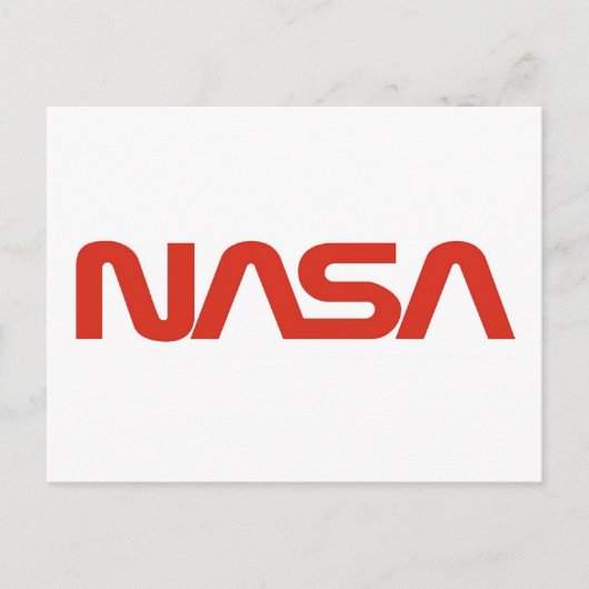 NASA Red Worm Logo Briefkaart (Voorkant)