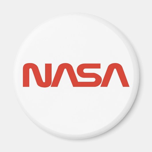 NASA Red Worm Logo Magneet (Voorkant)