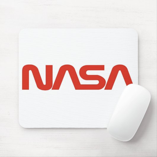 NASA Red Worm Logo Muismat (Met muis)