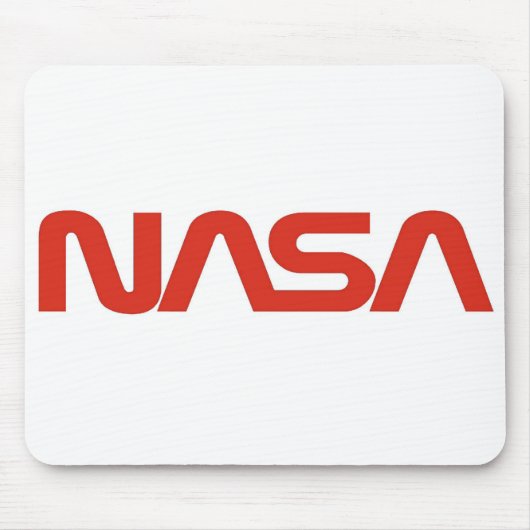 NASA Red Worm Logo Muismat (Voorkant)