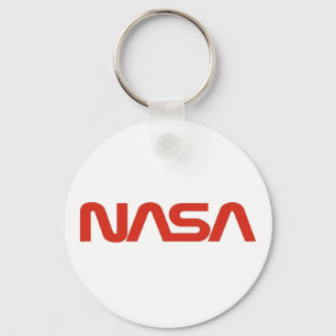 NASA Red Worm Logo Sleutelhanger
