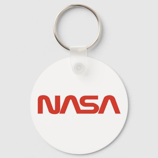 NASA Red Worm Logo Sleutelhanger (Voorkant)
