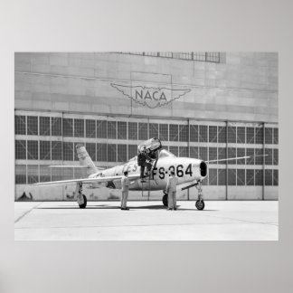 NASA: Republiek F84-F op Moffett Field Poster