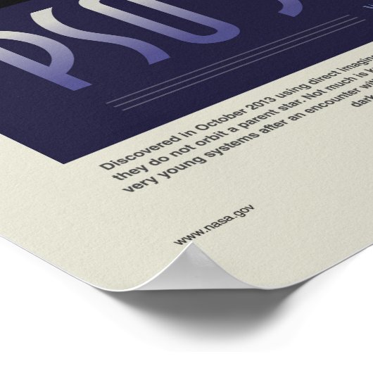 NASA Retro ExoPlanet PSO J318.5-22 reisposter Poster (Hoek)