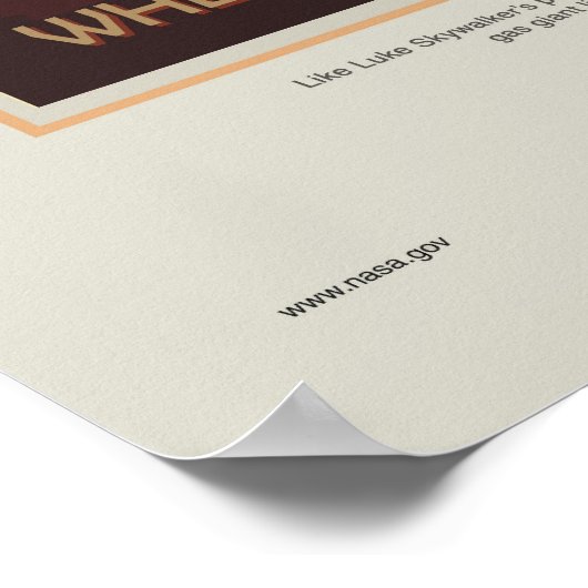 NASA Retro ExoPlanet Tour Kepler-16b reisposter Poster (Hoek)