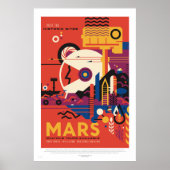 NASA - Retro Mars reisposter Poster (Voorkant)