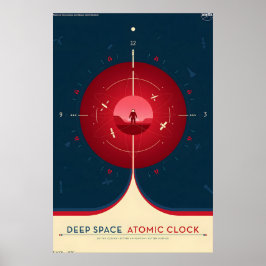 NASA Retro Stijl Reisposter - Diepe Ruimte Atoomen Poster