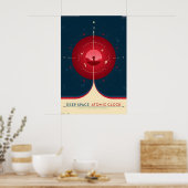NASA Retro Stijl Reisposter - Diepe Ruimte Atoomen Poster (Keuken)