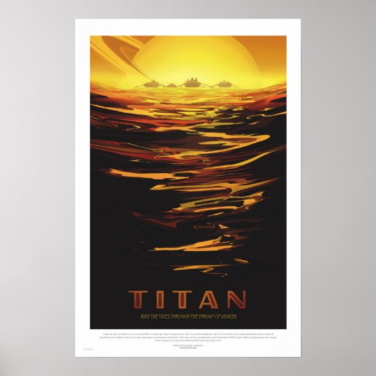 NASA - Retro Titan Tour Travel Poster (Voorkant)