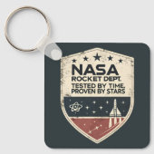 NASA Rocket Dept Getest Door Tijd Bewezen Door Ste Sleutelhanger (Voorkant)