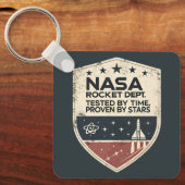 NASA Rocket Dept Getest Door Tijd Bewezen Door Ste Sleutelhanger (Voorkant)