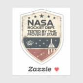 NASA Rocket Dept Getest Door Tijd Bewezen Door Ste Sticker (Vel)