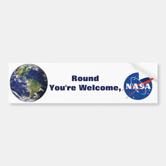 NASA Round Earth Bumpersticker (Voorkant)